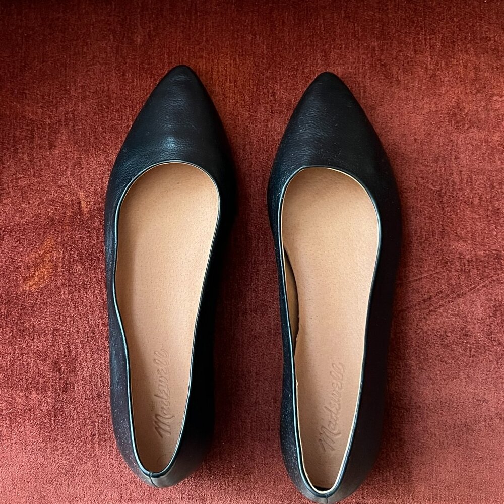 Madewell The Ruth Ballet Flat Black Pointy Toe